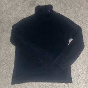 Vintage Polo Ralph Lauren Men's Black Long Sleeve Turtleneck Shirt 1990s XXL 2XL